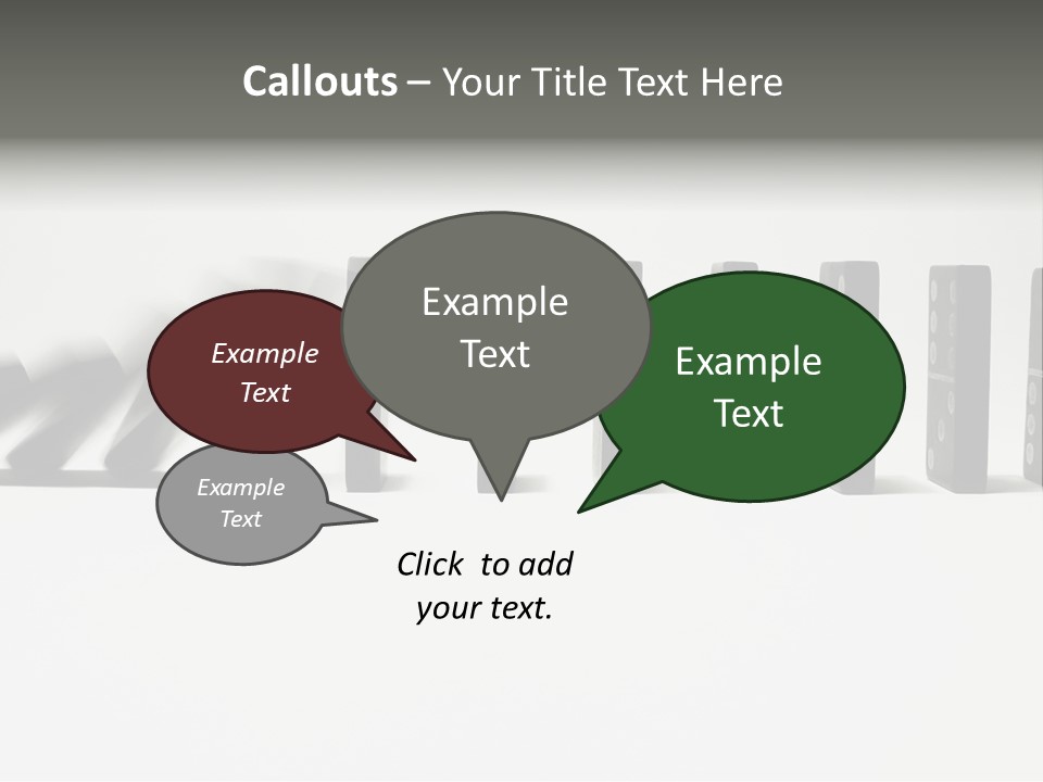 Line Of Domino Fall Down PowerPoint Template