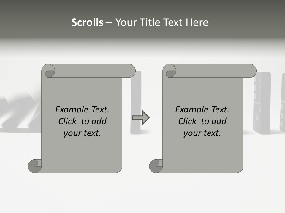 Line Of Domino Fall Down PowerPoint Template