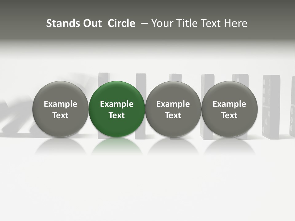 Line Of Domino Fall Down PowerPoint Template