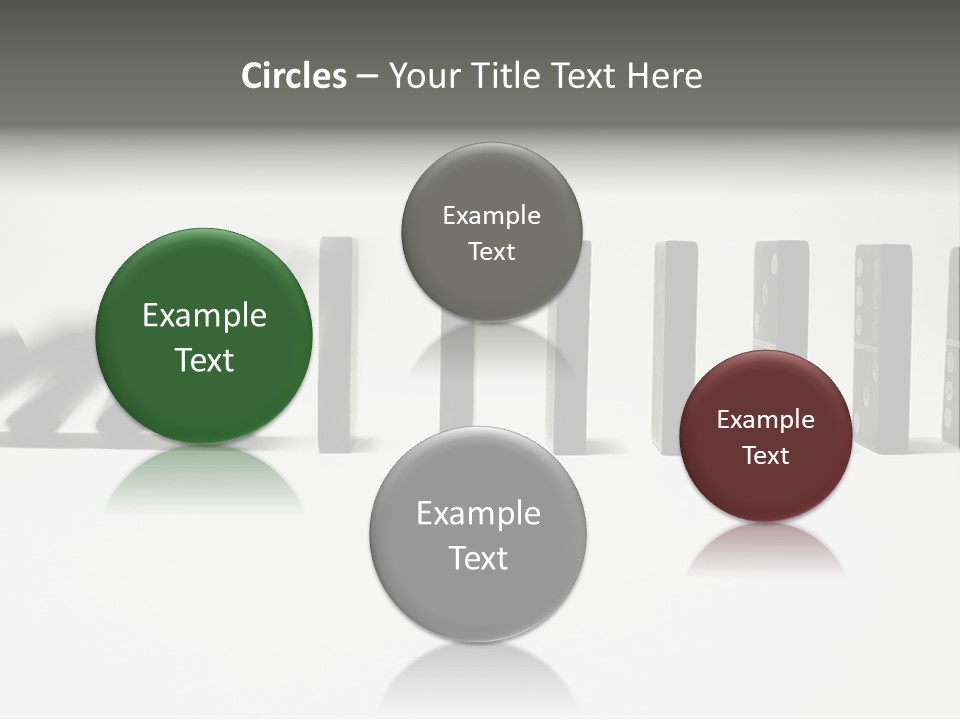 Line Of Domino Fall Down PowerPoint Template