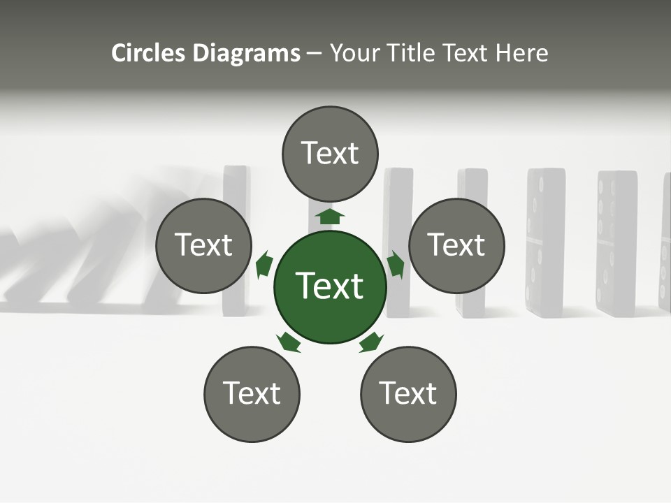 Line Of Domino Fall Down PowerPoint Template