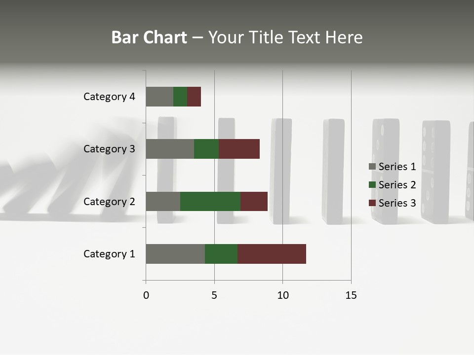 Line Of Domino Fall Down PowerPoint Template