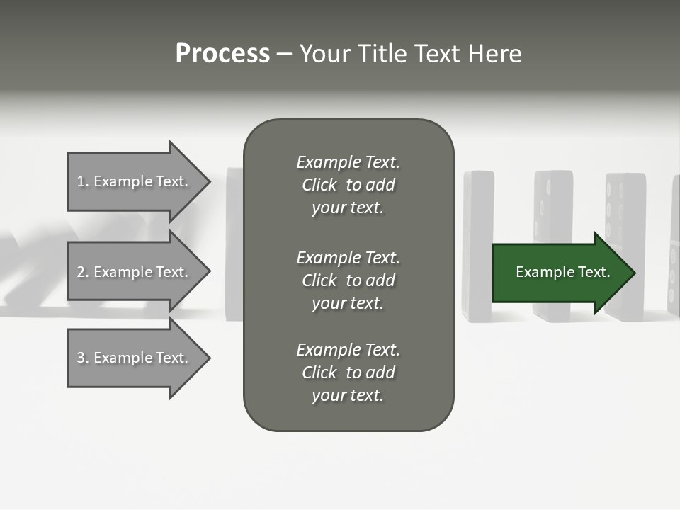 Line Of Domino Fall Down PowerPoint Template