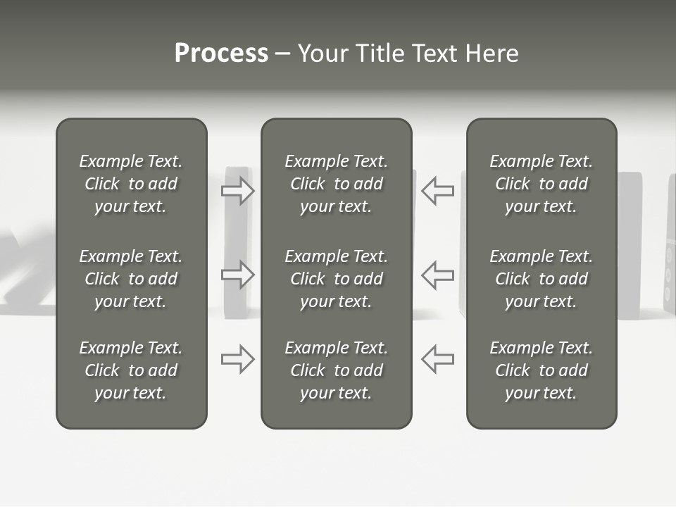 Line Of Domino Fall Down PowerPoint Template