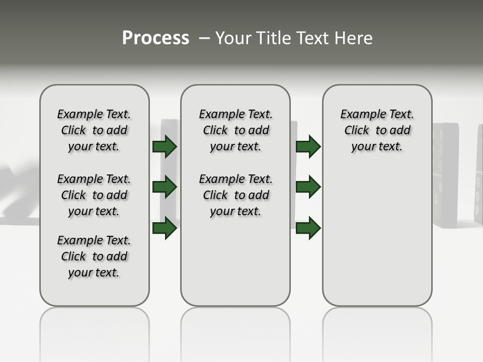 Line Of Domino Fall Down PowerPoint Template