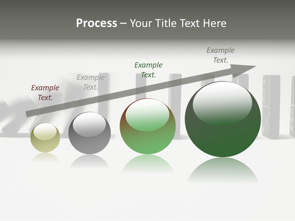 Line Of Domino Fall Down PowerPoint Template