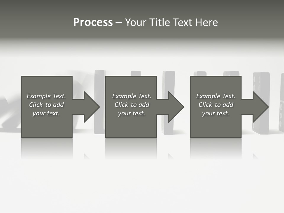Line Of Domino Fall Down PowerPoint Template