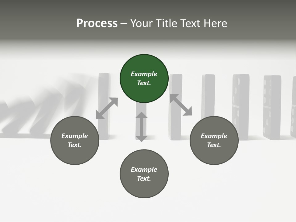 Line Of Domino Fall Down PowerPoint Template
