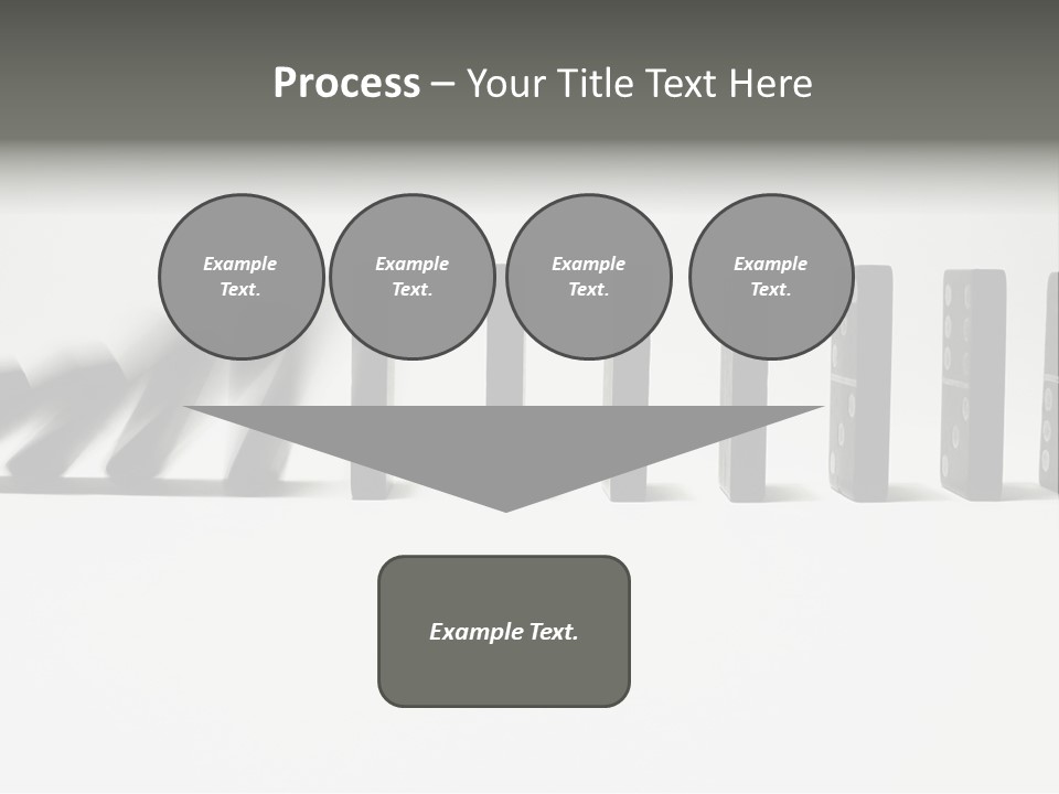 Line Of Domino Fall Down PowerPoint Template