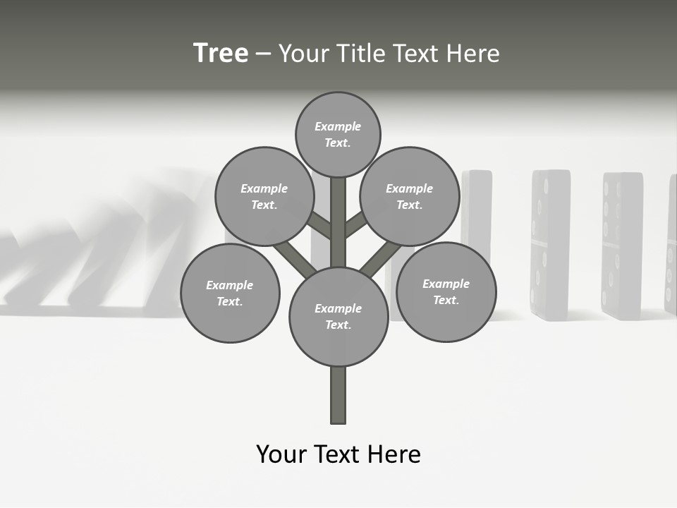 Line Of Domino Fall Down PowerPoint Template