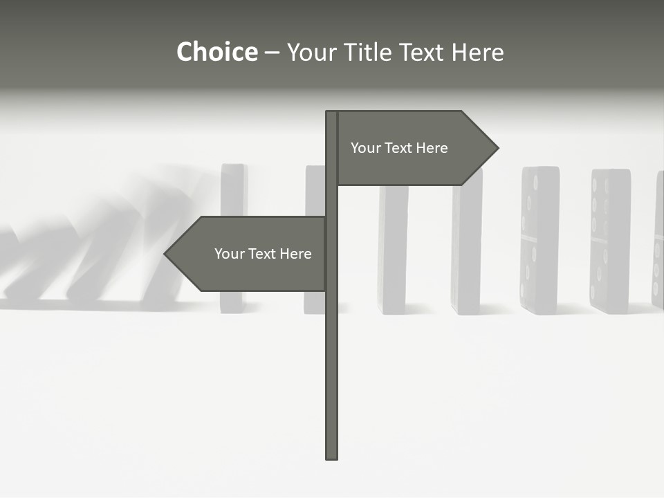 Line Of Domino Fall Down PowerPoint Template