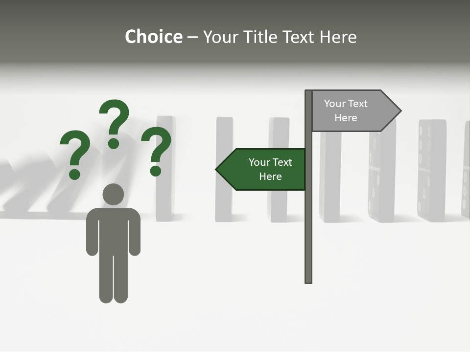 Line Of Domino Fall Down PowerPoint Template