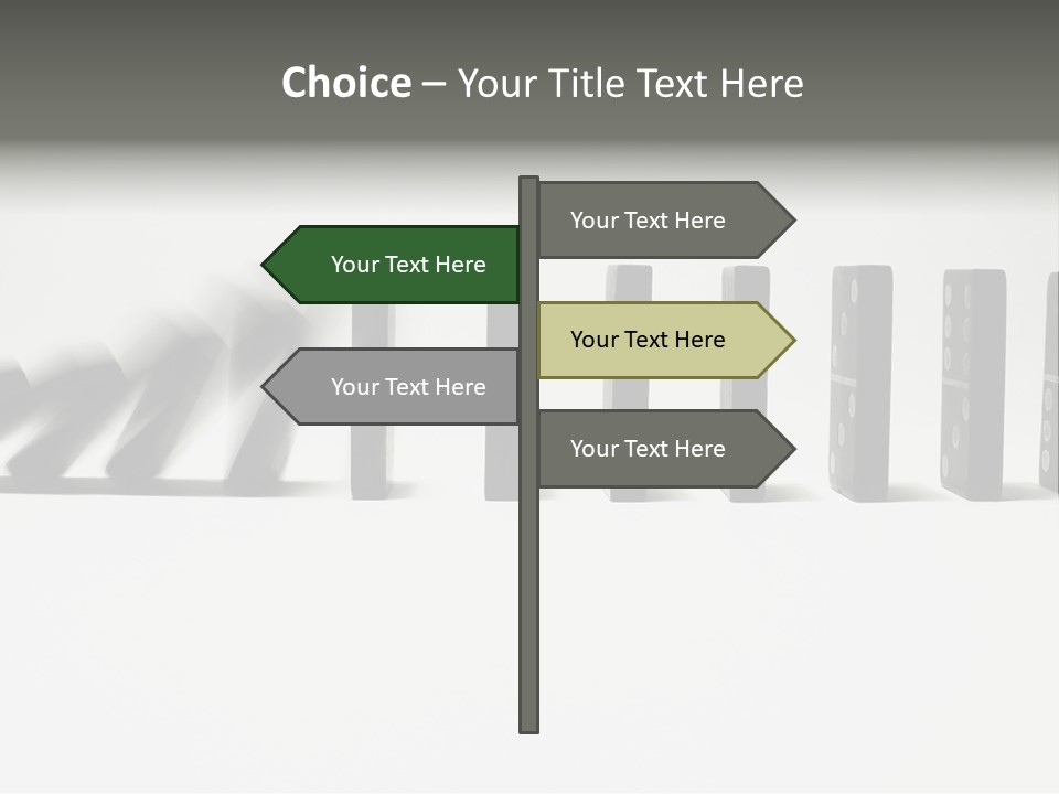 Line Of Domino Fall Down PowerPoint Template