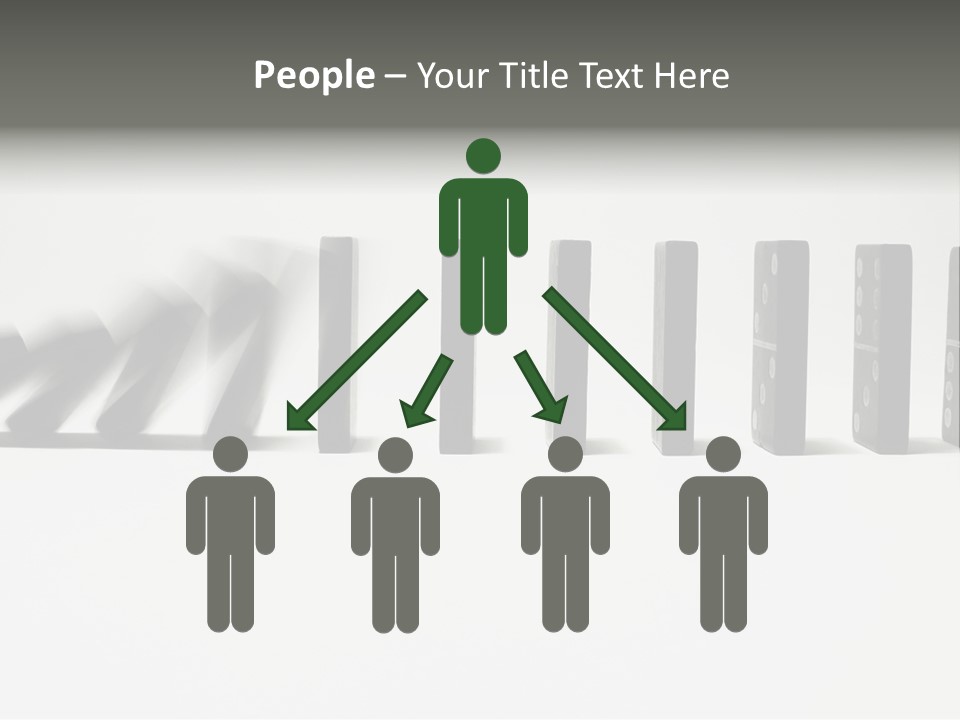 Line Of Domino Fall Down PowerPoint Template