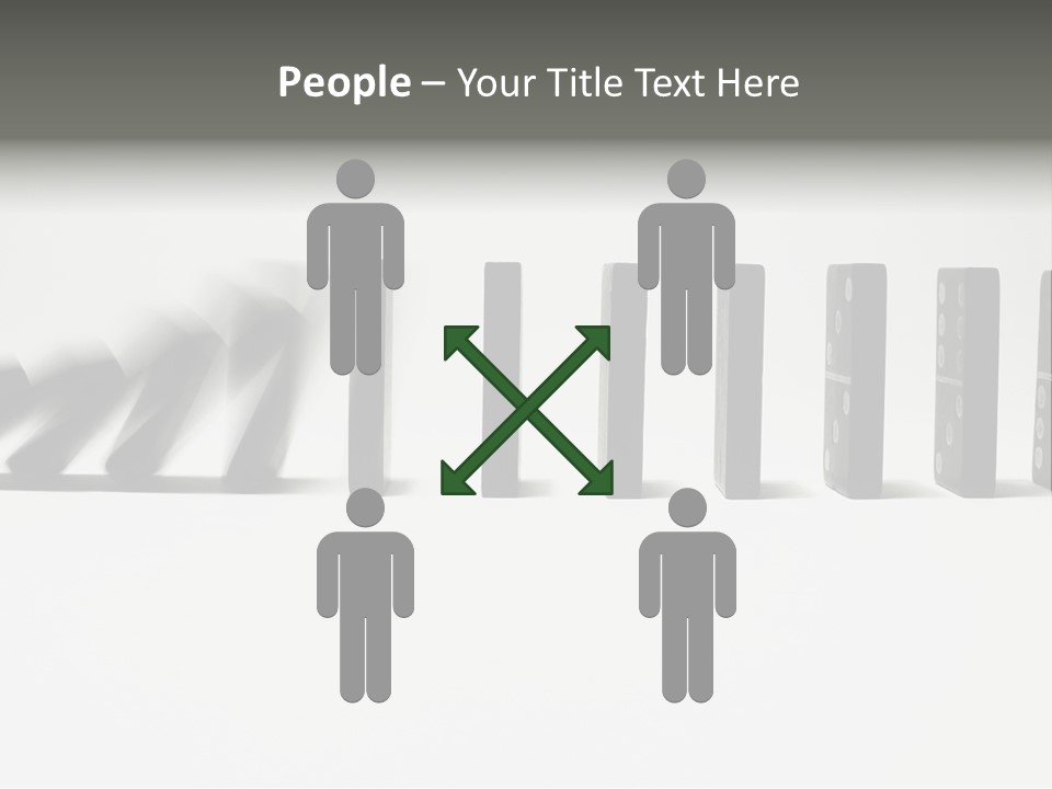 Line Of Domino Fall Down PowerPoint Template