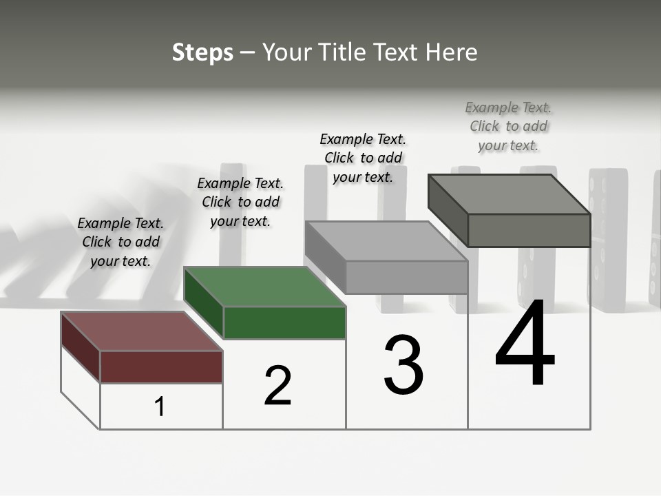 Line Of Domino Fall Down PowerPoint Template