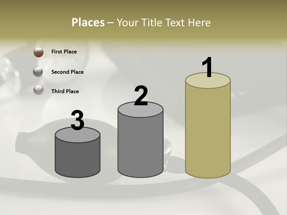 A Black Blood Pressure Monitor On A Gray Background PowerPoint Template