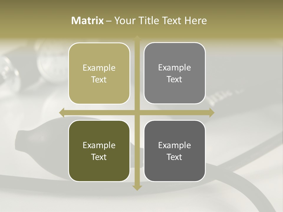A Black Blood Pressure Monitor On A Gray Background PowerPoint Template