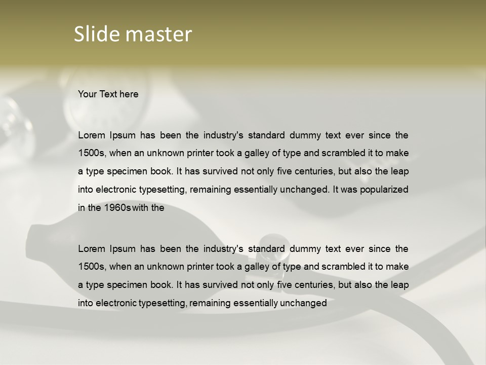 A Black Blood Pressure Monitor On A Gray Background PowerPoint Template