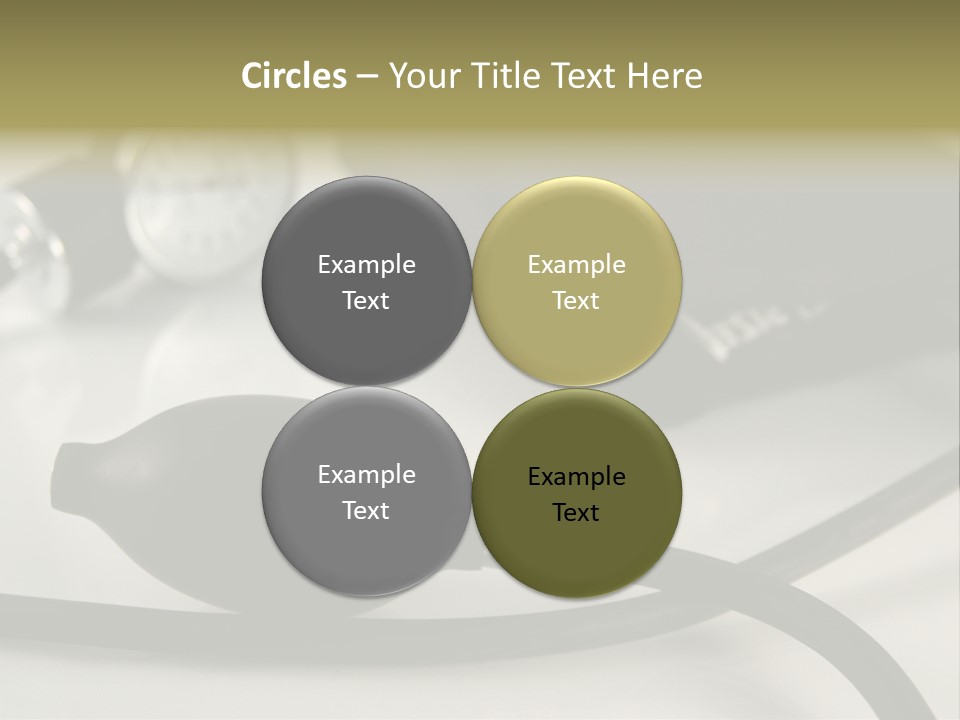 A Black Blood Pressure Monitor On A Gray Background PowerPoint Template