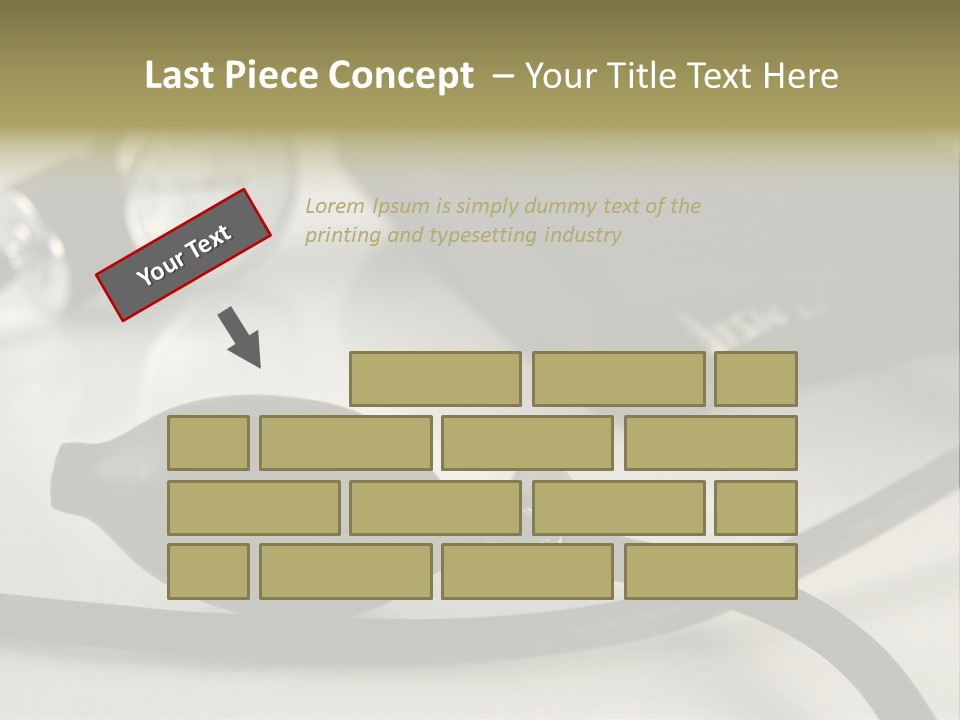 A Black Blood Pressure Monitor On A Gray Background PowerPoint Template