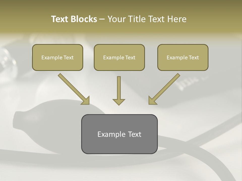 A Black Blood Pressure Monitor On A Gray Background PowerPoint Template
