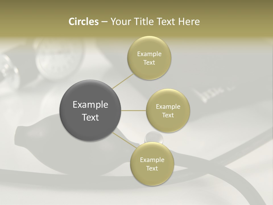 A Black Blood Pressure Monitor On A Gray Background PowerPoint Template