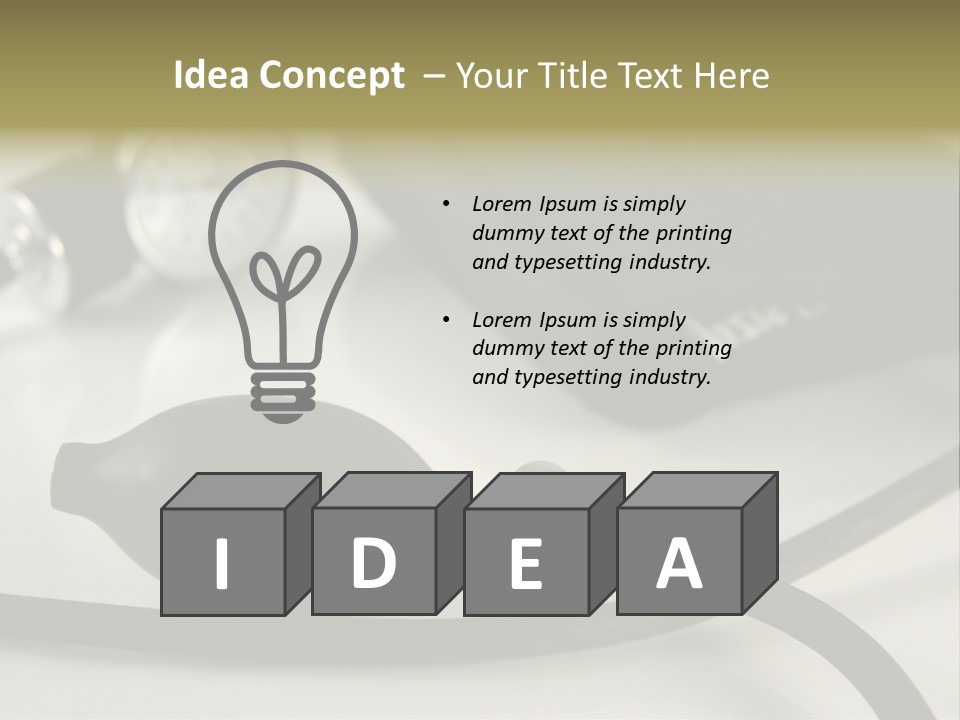 A Black Blood Pressure Monitor On A Gray Background PowerPoint Template