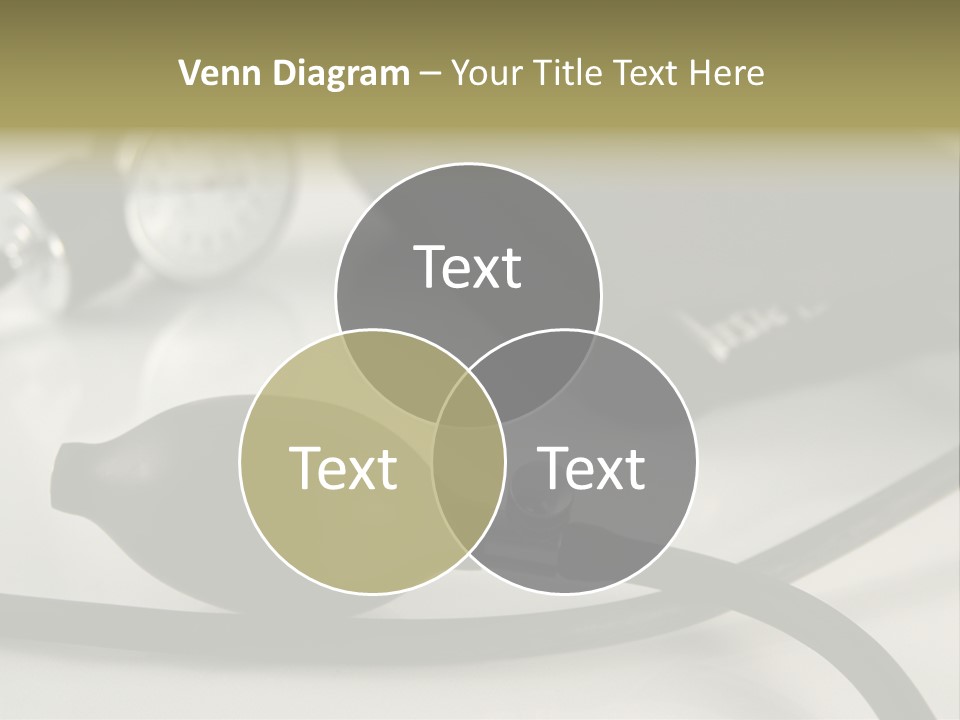 A Black Blood Pressure Monitor On A Gray Background PowerPoint Template