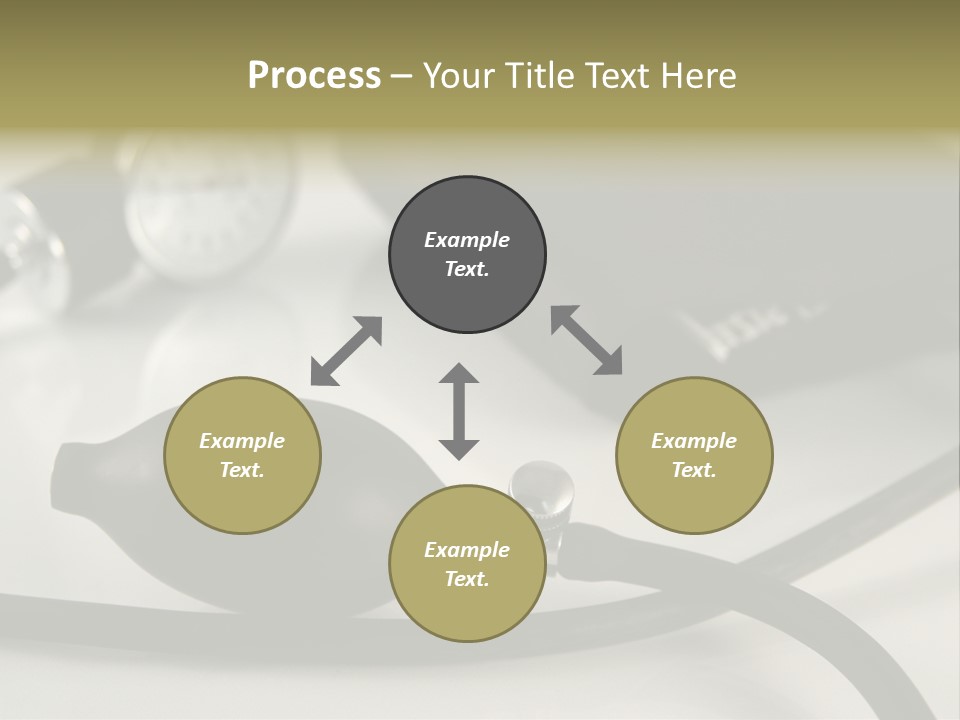 A Black Blood Pressure Monitor On A Gray Background PowerPoint Template