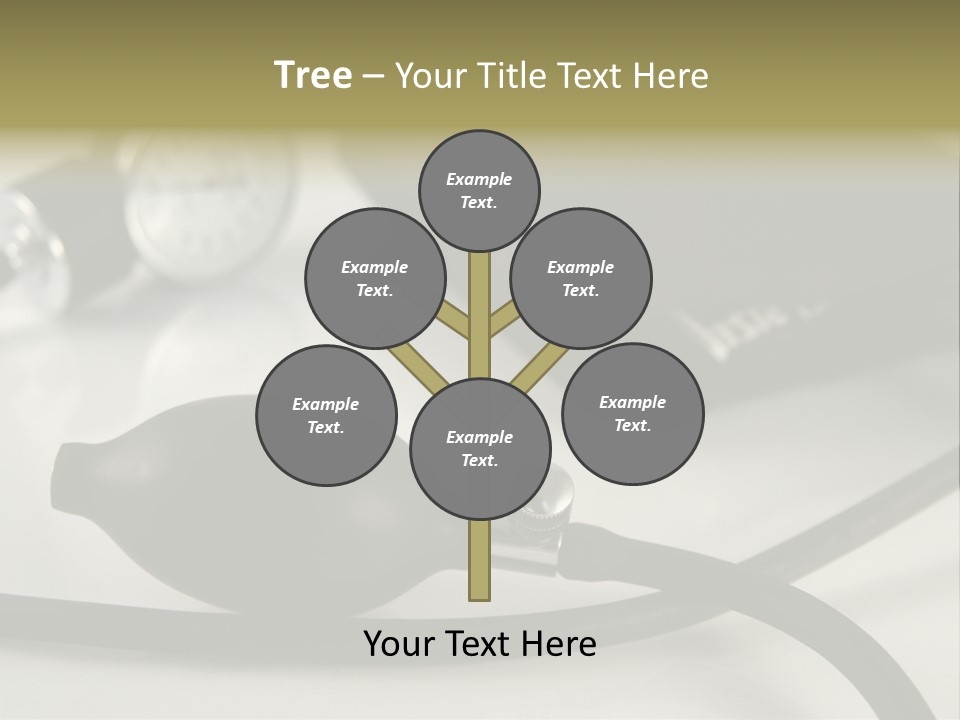 A Black Blood Pressure Monitor On A Gray Background PowerPoint Template
