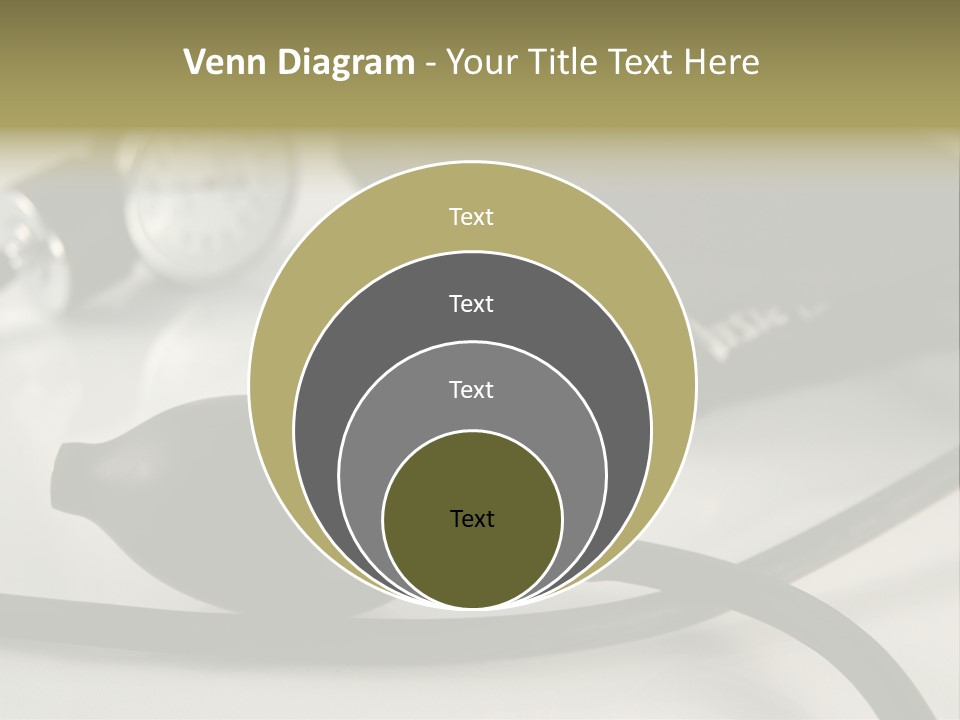 A Black Blood Pressure Monitor On A Gray Background PowerPoint Template