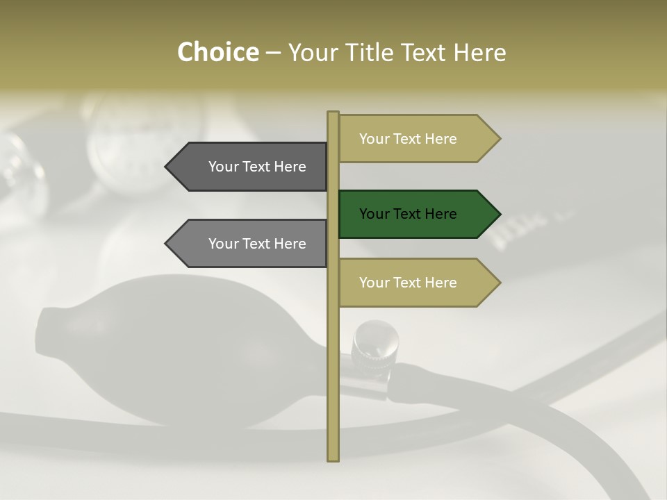 A Black Blood Pressure Monitor On A Gray Background PowerPoint Template