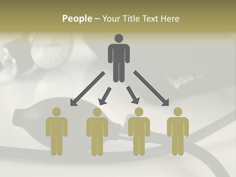 A Black Blood Pressure Monitor On A Gray Background PowerPoint Template
