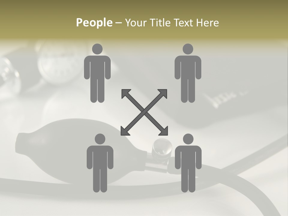 A Black Blood Pressure Monitor On A Gray Background PowerPoint Template