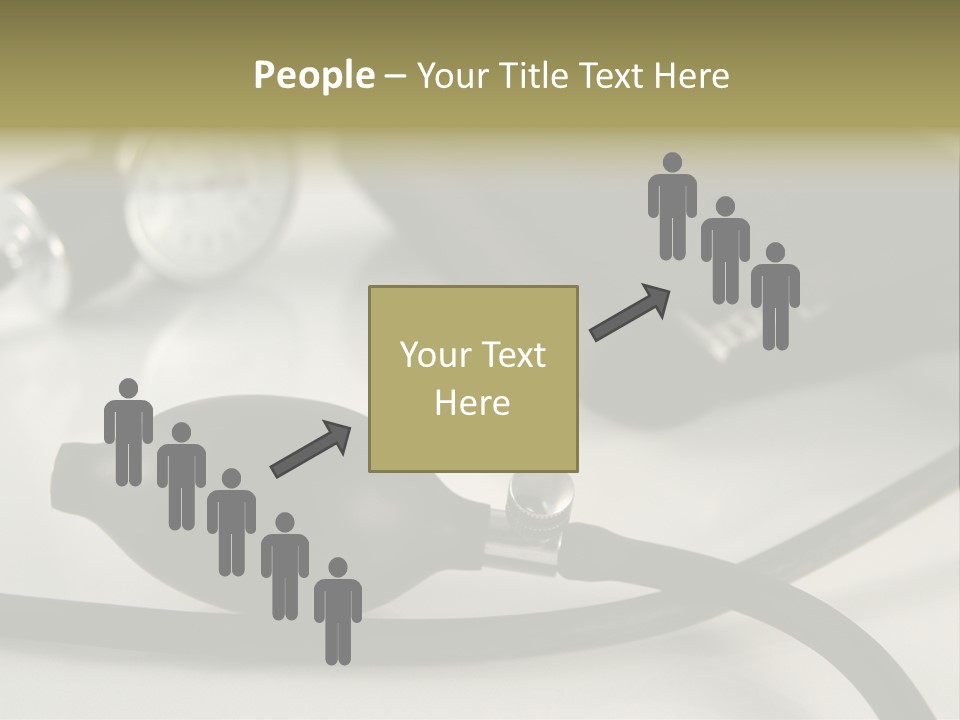 A Black Blood Pressure Monitor On A Gray Background PowerPoint Template