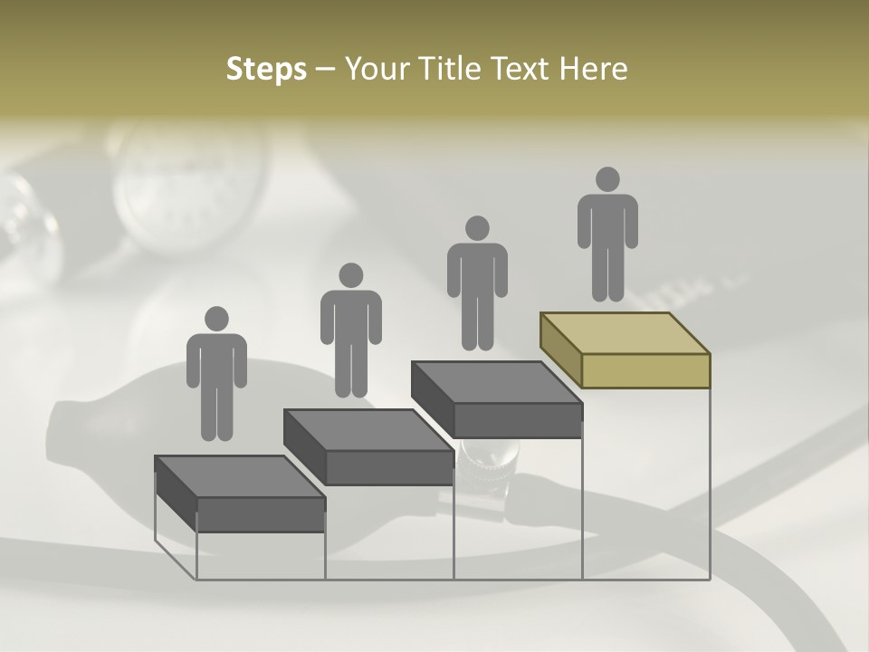 A Black Blood Pressure Monitor On A Gray Background PowerPoint Template