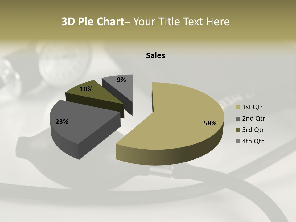 A Black Blood Pressure Monitor On A Gray Background PowerPoint Template