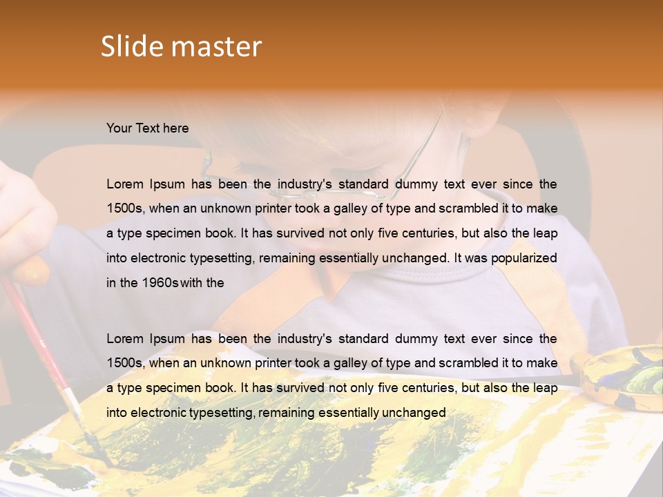 Boy Painting PowerPoint Template