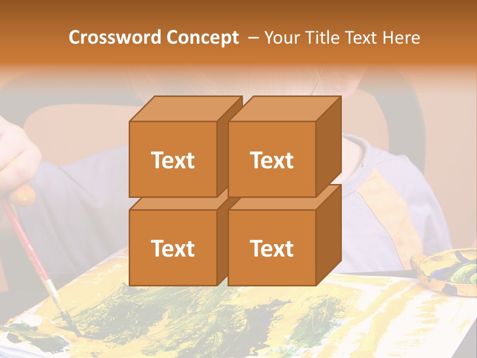 Boy Painting PowerPoint Template