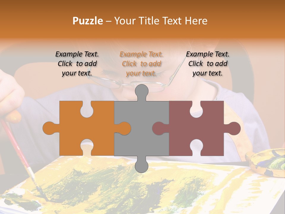 Boy Painting PowerPoint Template