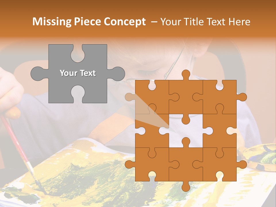 Boy Painting PowerPoint Template