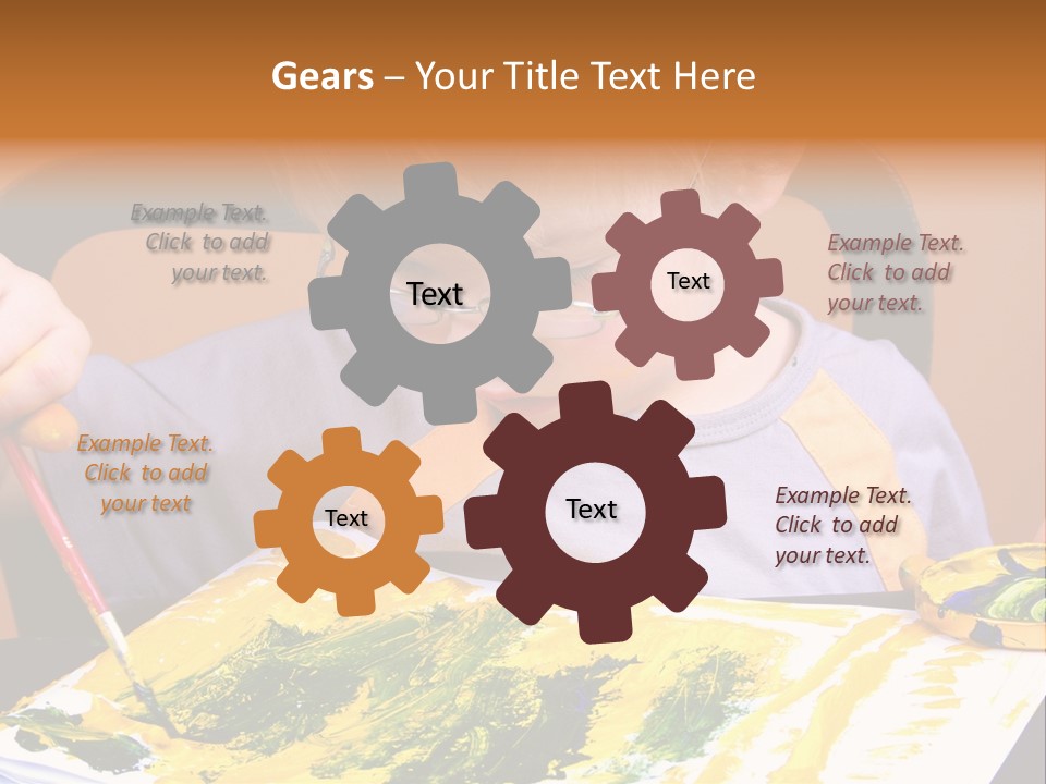 Boy Painting PowerPoint Template