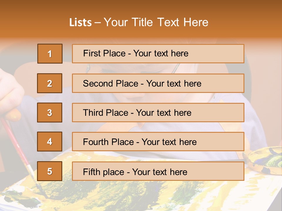 Boy Painting PowerPoint Template