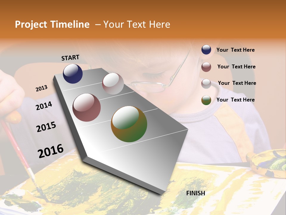 Boy Painting PowerPoint Template