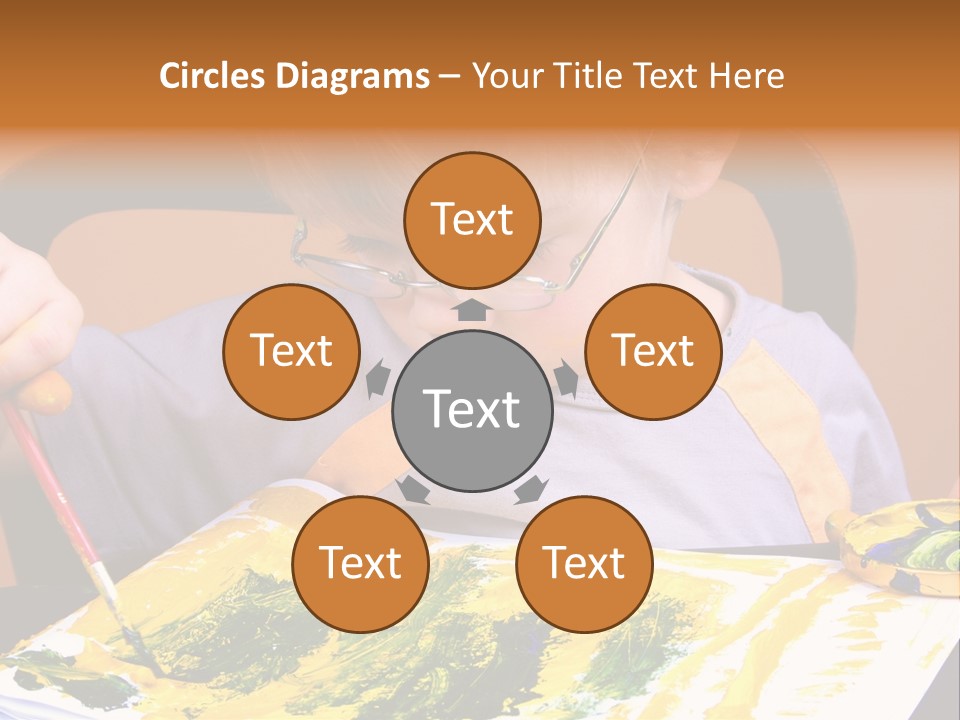 Boy Painting PowerPoint Template