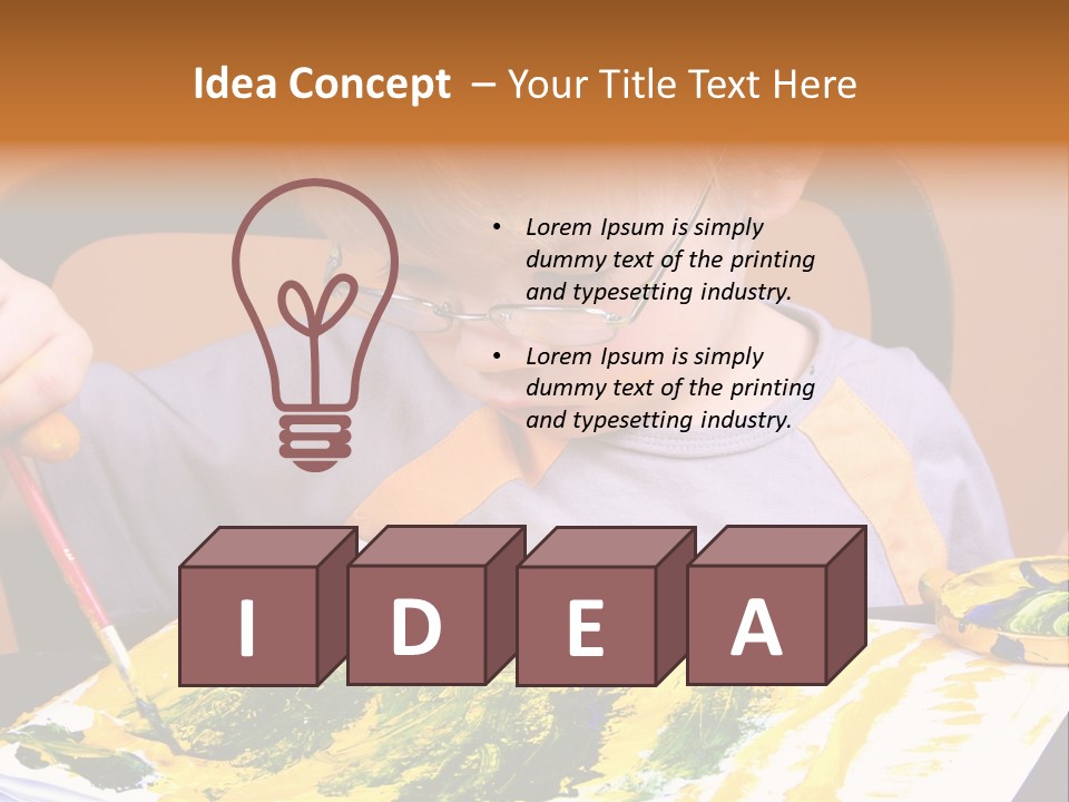 Boy Painting PowerPoint Template