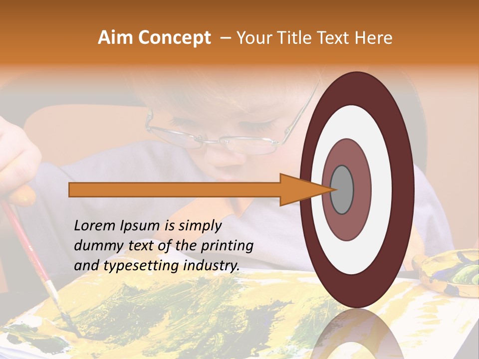 Boy Painting PowerPoint Template