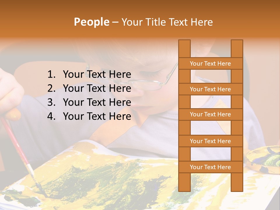 Boy Painting PowerPoint Template