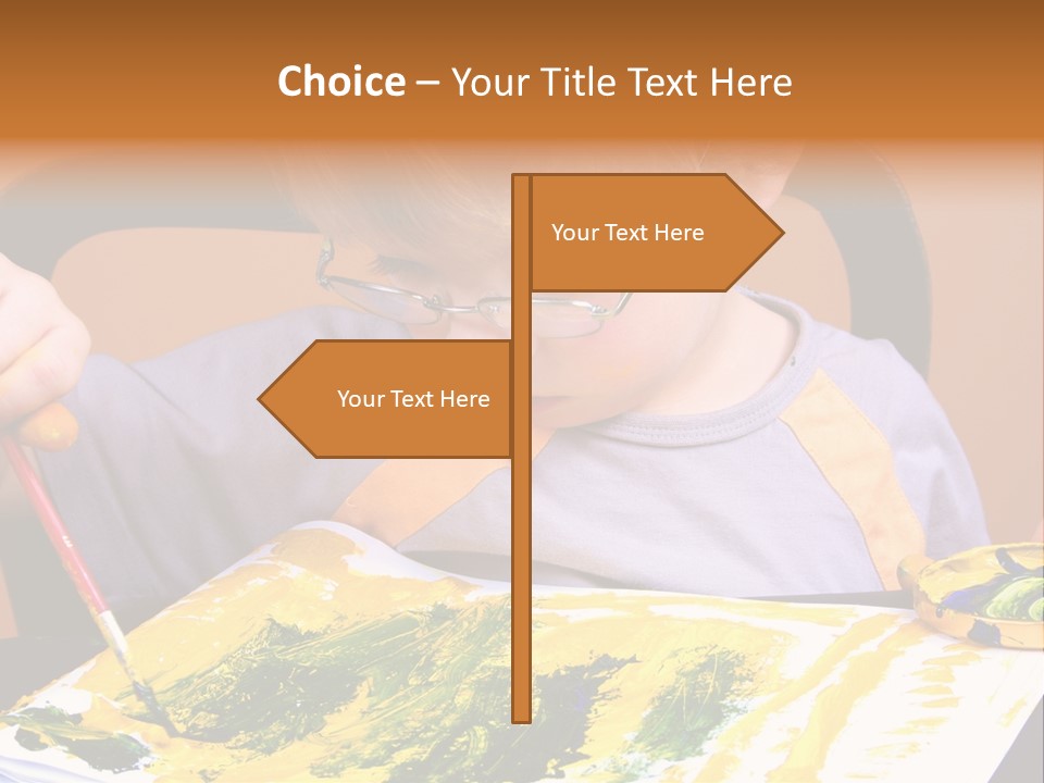 Boy Painting PowerPoint Template